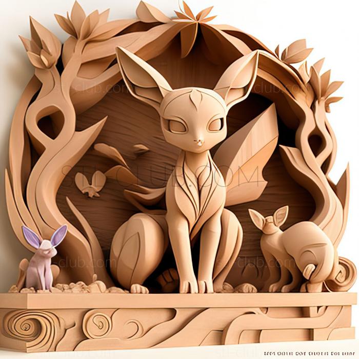 3D model Espeon Not Included Eifie and Sakura Enju City Once Aga (STL)